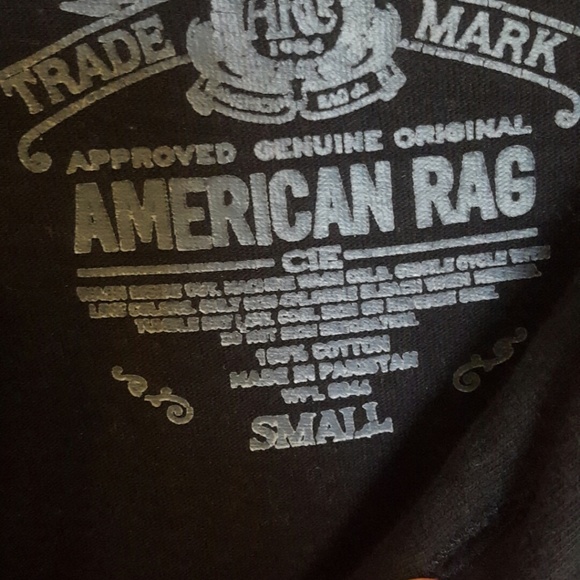 American Rag Men Short Sleeve Black T-Shirt - Picture 4 of 4